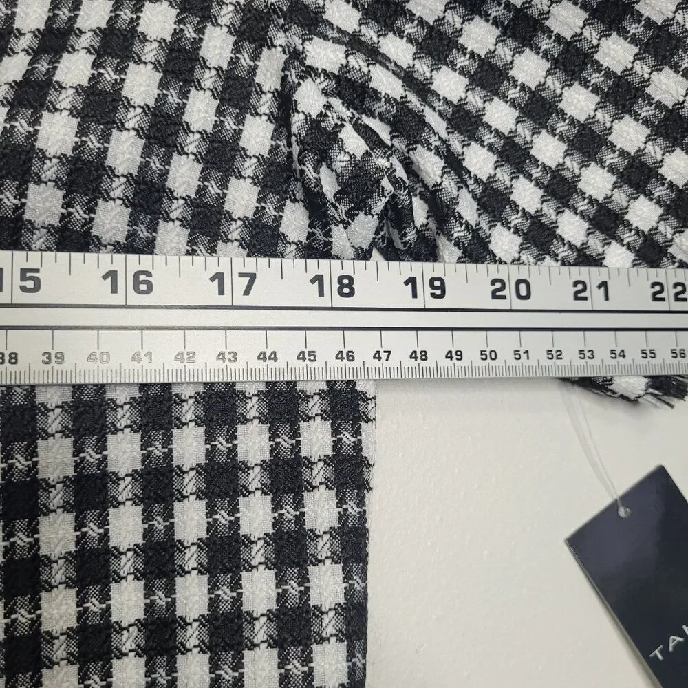 Tahari ASL Black and White Houndstooth Short-Sleeve Sheath Dress Classic 12 NWT - Picture 6 of 7